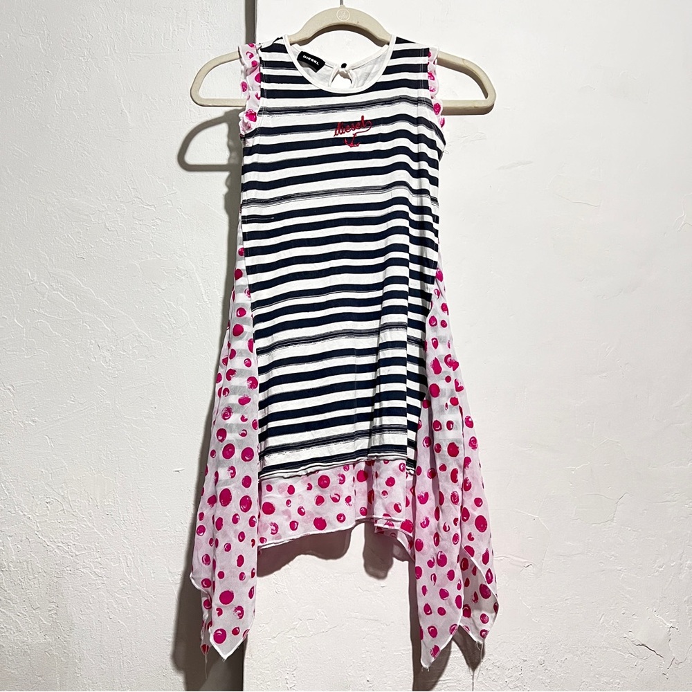 Diesel Navy and Pink Striped Kids dress  :Box 008: